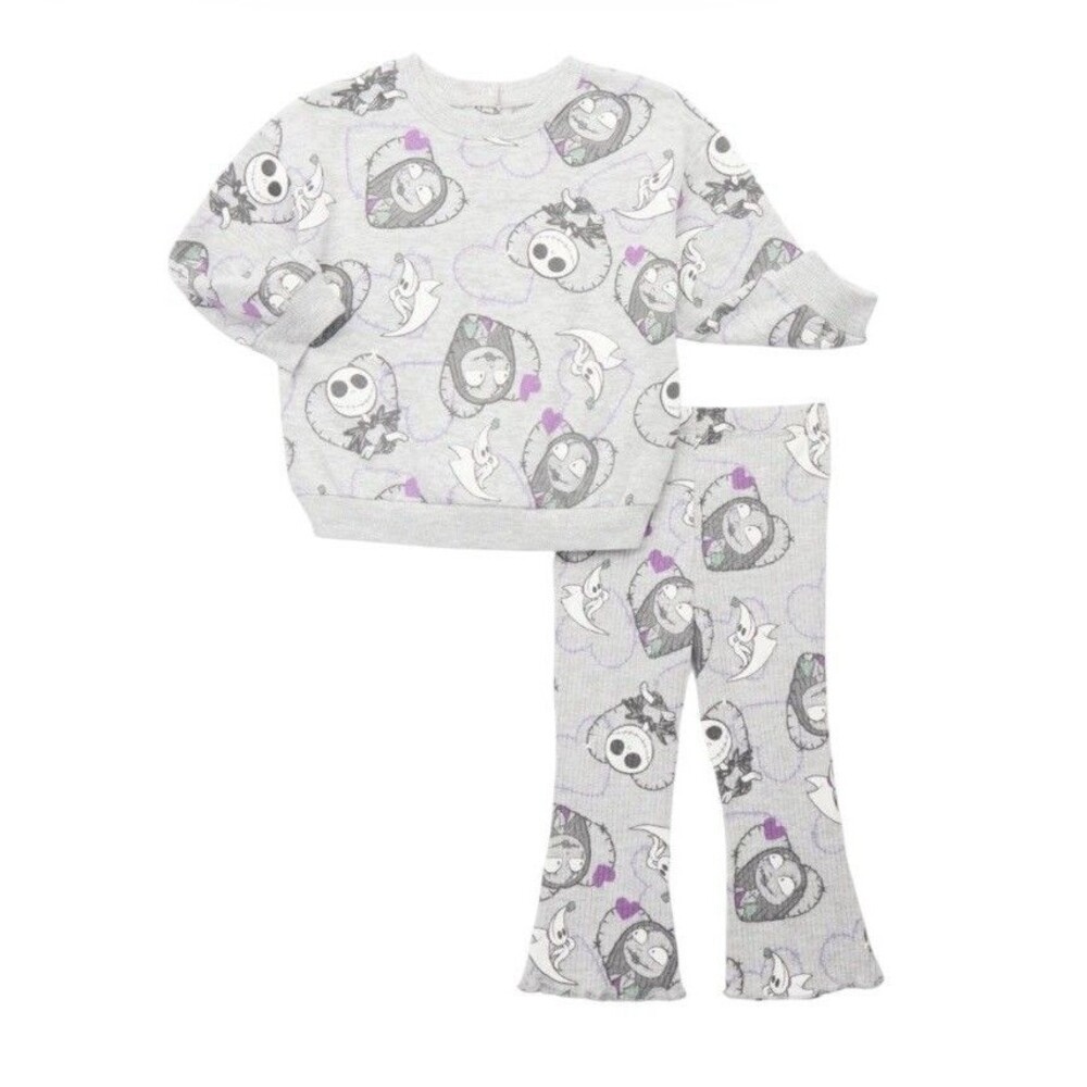 Nightmare Before Christmas Baby Girls Print Sweatshirt and Flared Leggings, 2pc